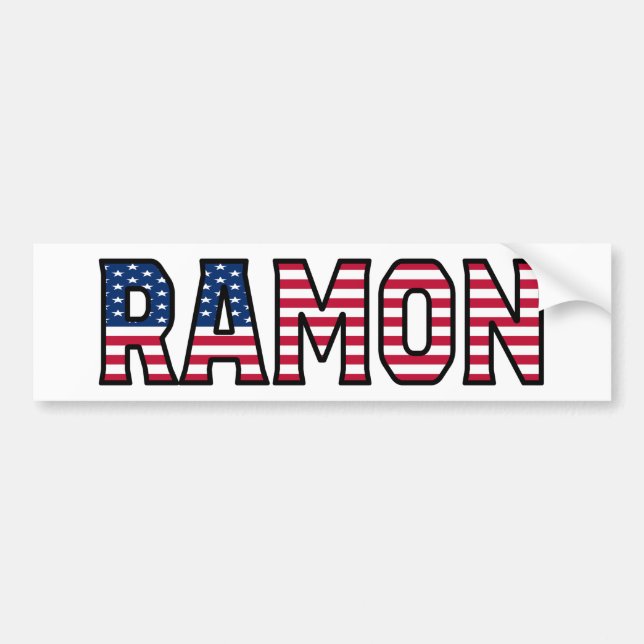 Ramon Namn Vorname USA Aufkleber Sticker Auto Bildekal (Framsidan)