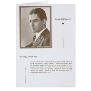 Ramon Novarro Recipe Hälsningskort