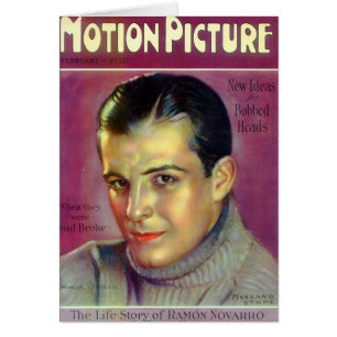 Ramon Novarro vintageillustration Hälsningskort
