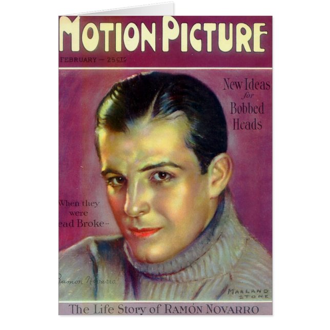 Ramon Novarro vintageillustration Hälsningskort (Framsidan)