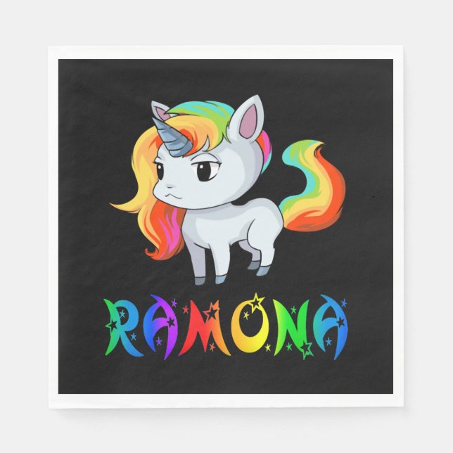 Ramona Enhörning Pappersservett (Framsidan)