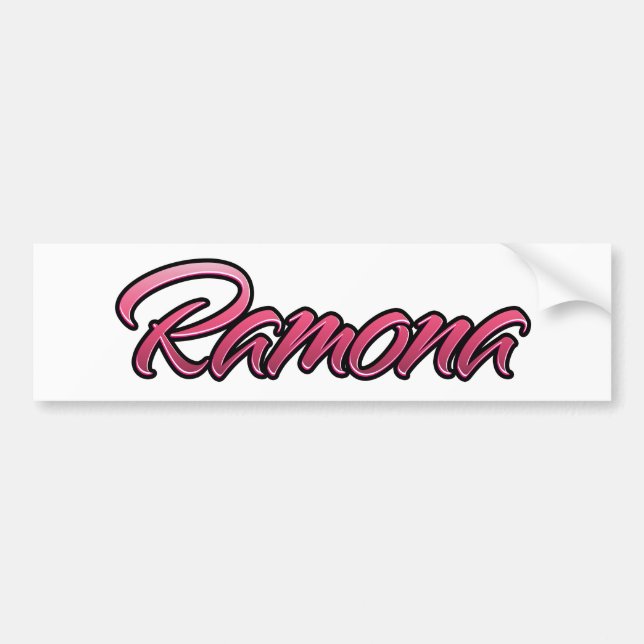 Ramona faded rosa Aufkleber Sticker Bildekal (Framsidan)