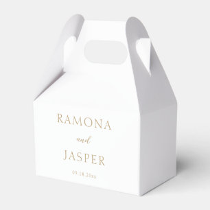 Ramona Guld Minimal Elegant bröllop Presentaskar