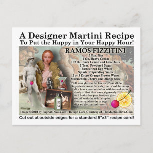 Ramos Fizz Martini Recipe-vykort Vykort