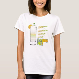Ramos Gin Fizz Cocktail Recipe Art Clothing &  T Shirt