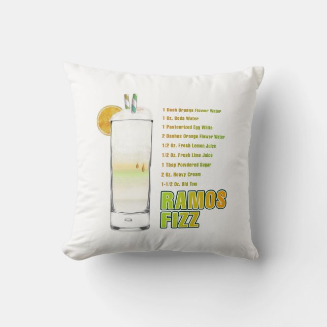 Ramos Gin Fizz Cocktailrecept Konst Kudde (Framsida)