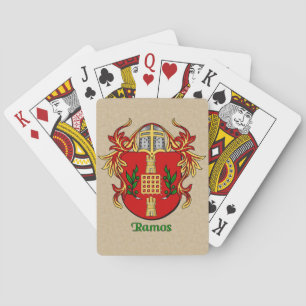 Ramos Heraldic Shield med Mantling Spel Kort