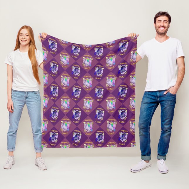 Rampant Cute Unicorn Renaissance Fleece Blanket (På plats)
