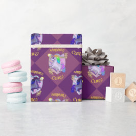 Rampant Cute Unicorn Wrapping Papper Presentpapper
