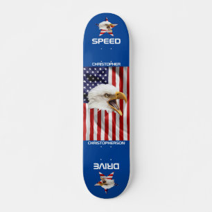 Rampant Eagle, den amerikanska Flagga Patriotic Mini Skateboard Bräda 18,5 Cm