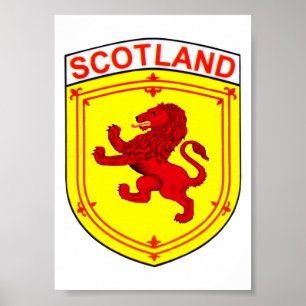 Rampant lejonare/Skottlands flagga Poster