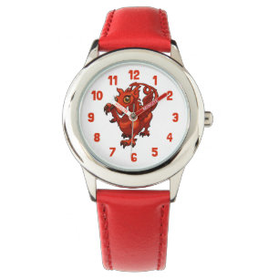 Rampant Little Welsh Baby Red Dragon Tecknad Armbandsur