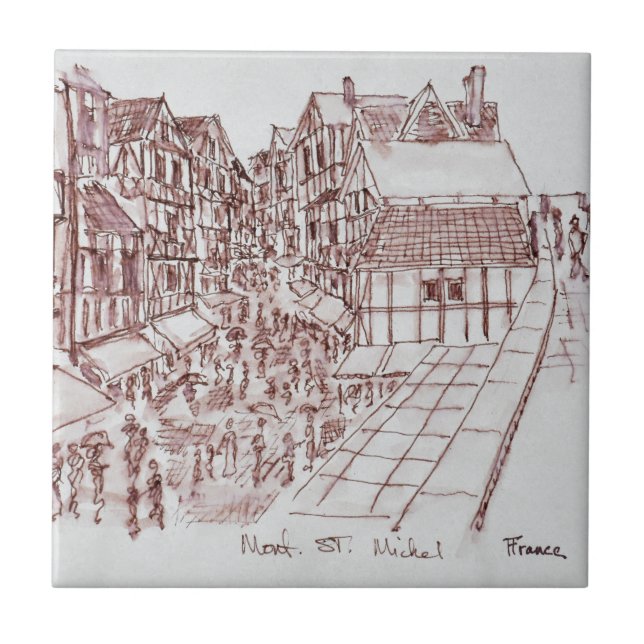 Rampart, Mont Saint-Michel| Normandie, Frankrike Kakelplatta (Framsidan)