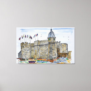 Ramparts & Porten till Concarneau Bretagne, Fran Canvastryck