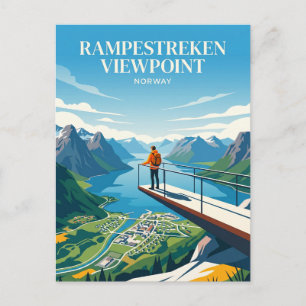 Rampestreken utsiktspunkt Norge Vykort