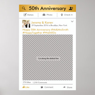 Ramprop för fotobås med tema socialt media poster