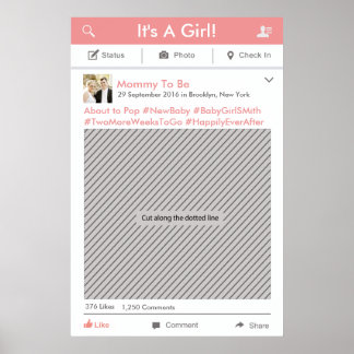 Ramprop för fotobås på sociala medier-fest poster