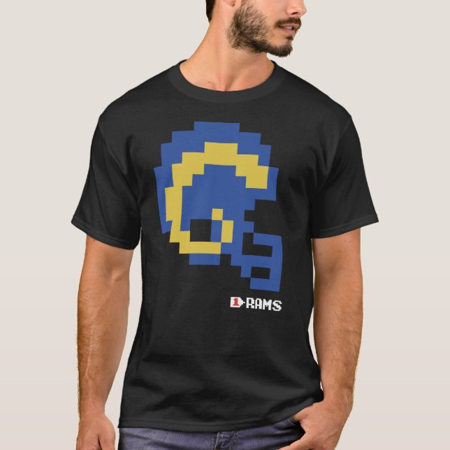Rams Tecmo Bowl Helmet T-Shirt (Framsida)