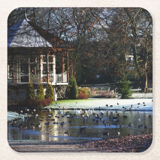 Rams Woerthe Tea House kustercna Underlägg Papper Kvadrat (Framsidan)