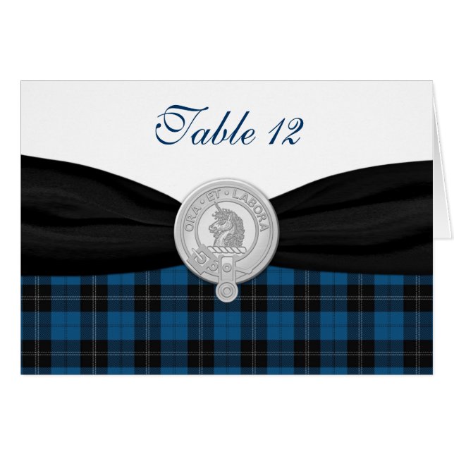 Ramsay Hunting Tartan Special Occtan Bord Card Hälsningskort (Framsidan Horizontal)