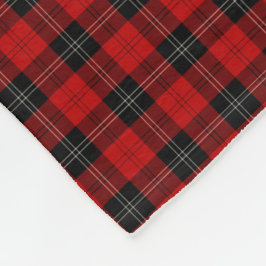 Ramsay Klan Black och Red Tartan Fleecefilt