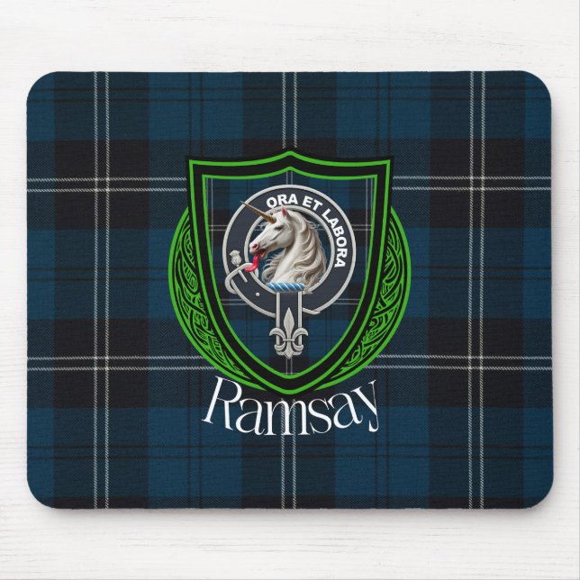 Ramsay Scottish Clan Tartan and Crest  Musmatta (Framsidan)