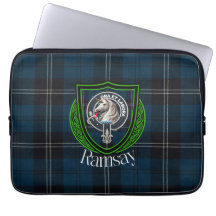 Ramsay skotska klan tartan och vapensköld