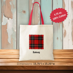 Ramsayklanens röda tartan tygkasse