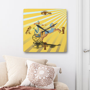 Ramses on Hans Chariot Fyrkantig Klocka