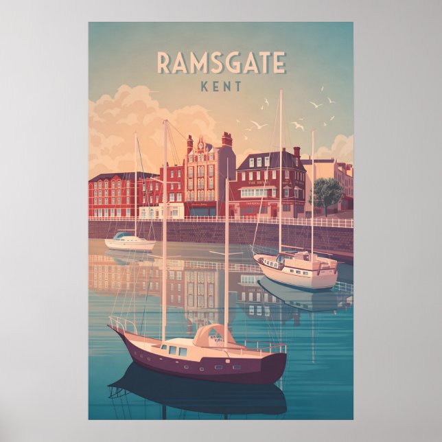 Ramsgate Strand Resemaljortaffel Poster (Framsidan)