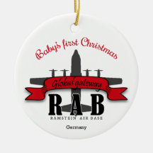 Ramstein Luft Base Baby Första jul Ceramic O