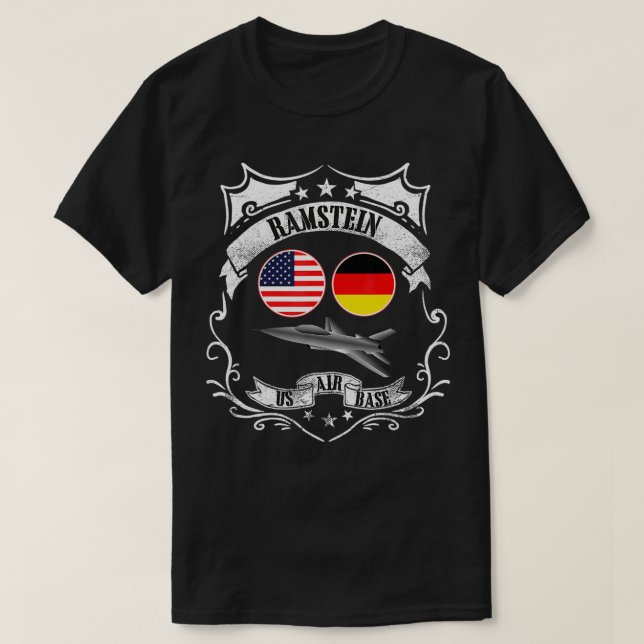 Ramstein Luft Base Tyskland militär presentidé T Shirt (Design framsida)