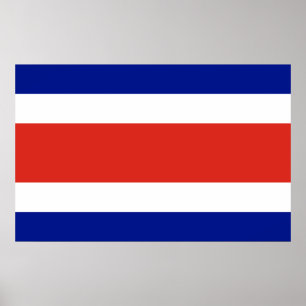Ramutskrift med Costa Ricas Flagga Poster