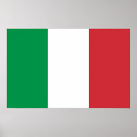 Ramutskrift med Flagga av Italien