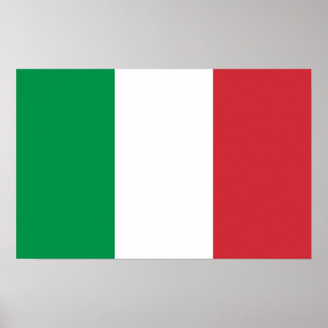 Ramutskrift med Flagga av Italien Poster (Framsidan)