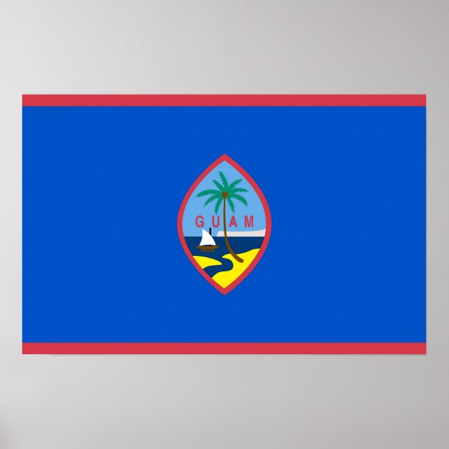 Ramutskrift med Guam, USA Poster (Framsidan)