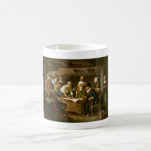 RÅNA den Mayflower överenskommelsen Jean 1620 Le Kaffemugg
