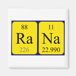 Rana Periodisk magnet bord namn