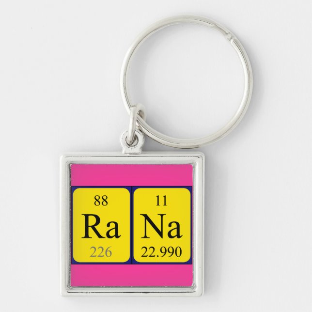 Rana Periodisk nyckelring bord namn (Framsidan)
