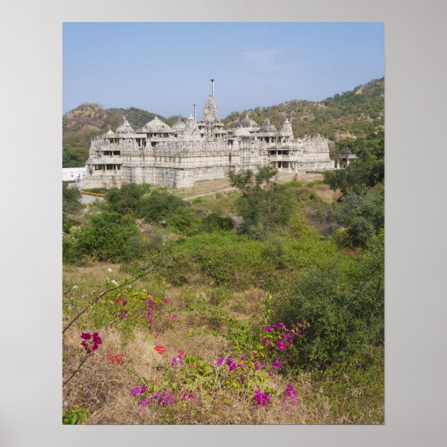 Ranakpur Jain Temple, Ranakpur, Rajasthan, Indien Poster (Framsidan)
