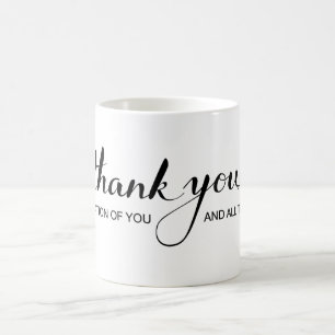 "Rånar tack i gillande av dig" Kaffemugg