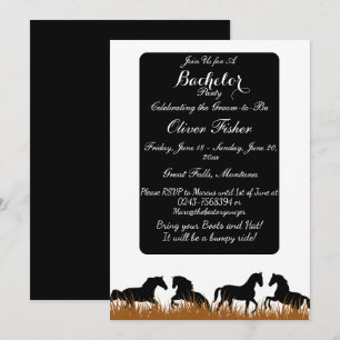 Ranch and Rides Thmet Bachelor Party Inbjudningar