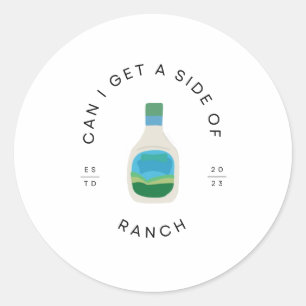 Ranch Dressing Älskare Sticker Runt Klistermärke