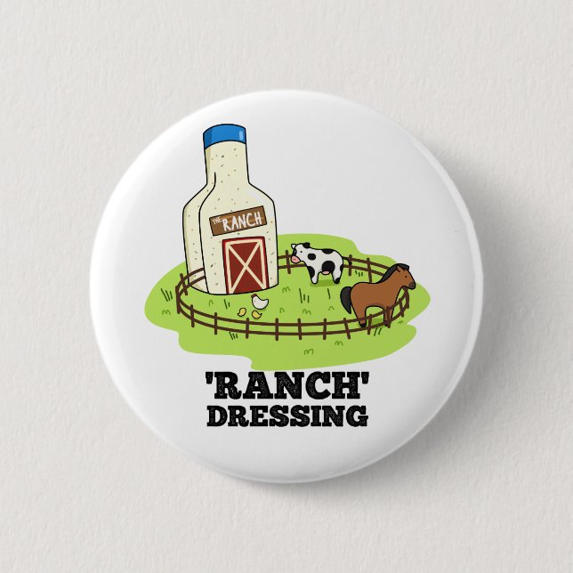 Ranch Dressing Funny Food Pun Knapp (Framsida)