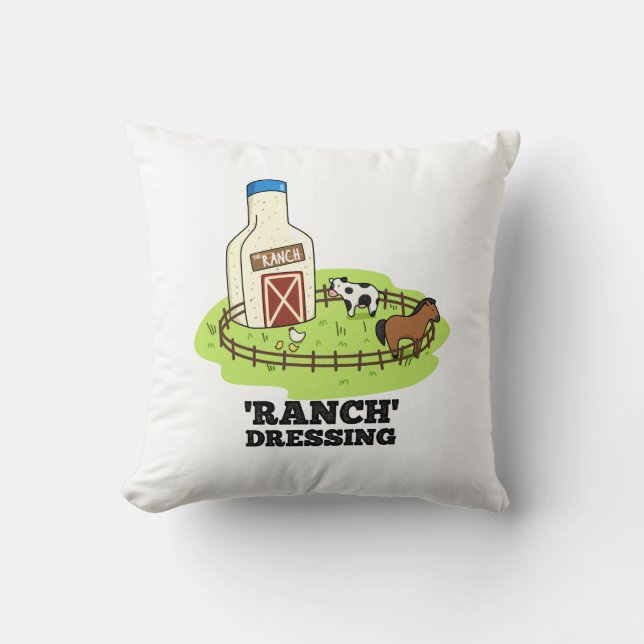 Ranch Dressing Funny Food Pun Kudde (Framsida)