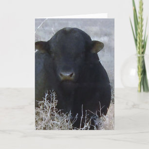 Ranch Farm Bull i Cute Lycklig Fars dag Kort