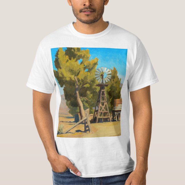 Ranch Kvarn, Carson, Nevada av Maynard Dixon T Shirt (Framsida)