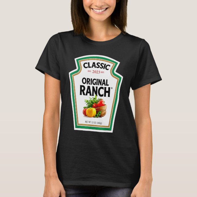 Ranch Sauce Green Salad Dressing Halloween Costume T Shirt (Framsida)