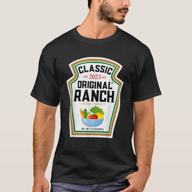 Ranch Sauce Grönt Salad Dressing Halloween Costume T Shirt (Framsida)