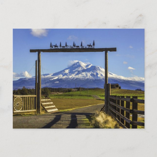 RANCH VIEW OF SHASTA VYKORT (Framsida)